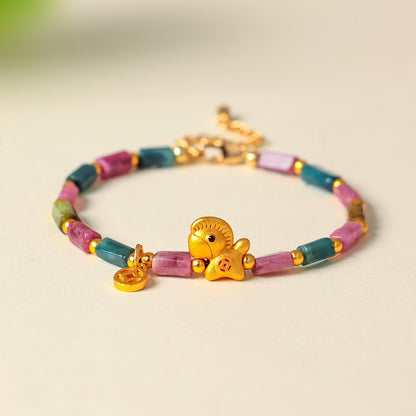 Rainbow Pony Fortune Tourmaline Bracelet