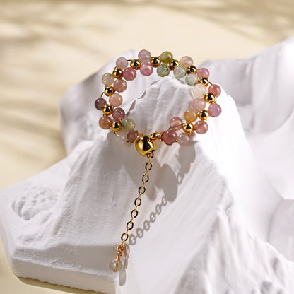 Rainbow Tourmaline Lucky Ring