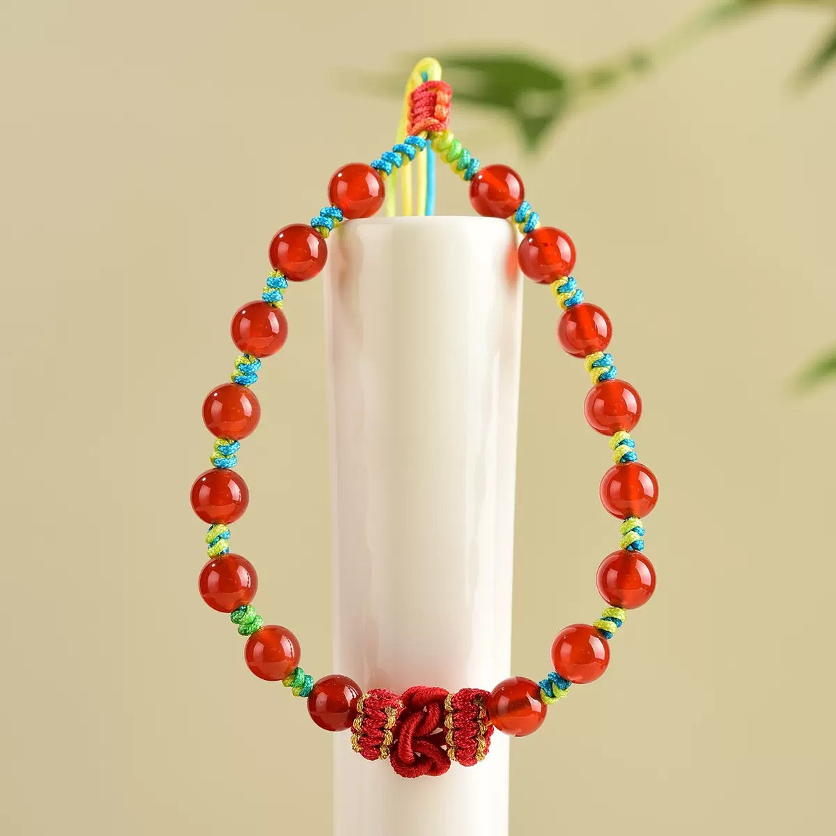 Red Agate Vitality Knot Bracelet