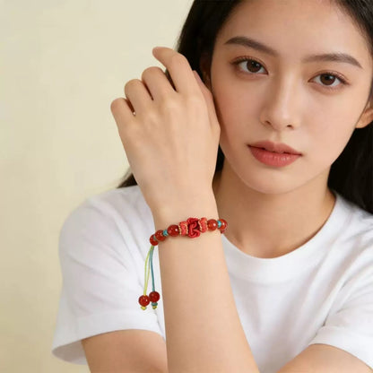 Red Agate Vitality Knot Bracelet