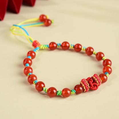 Red Agate Vitality Knot Bracelet