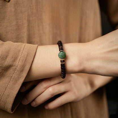 Red Sandalwood Hetian Jade Pixiu Fortune Bracelet