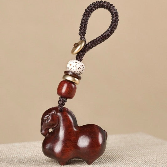 Red Sandalwood Lucky Horse Pendant