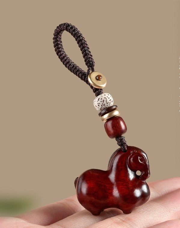 Red Sandalwood Lucky Horse Pendant