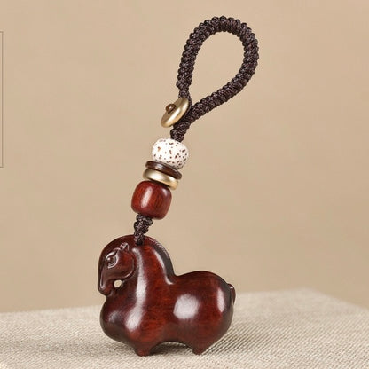 Red Sandalwood Lucky Horse Pendant