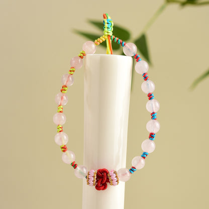 Rose Quartz Wisdom Knot Bracelet