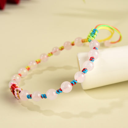 Rose Quartz Wisdom Knot Bracelet