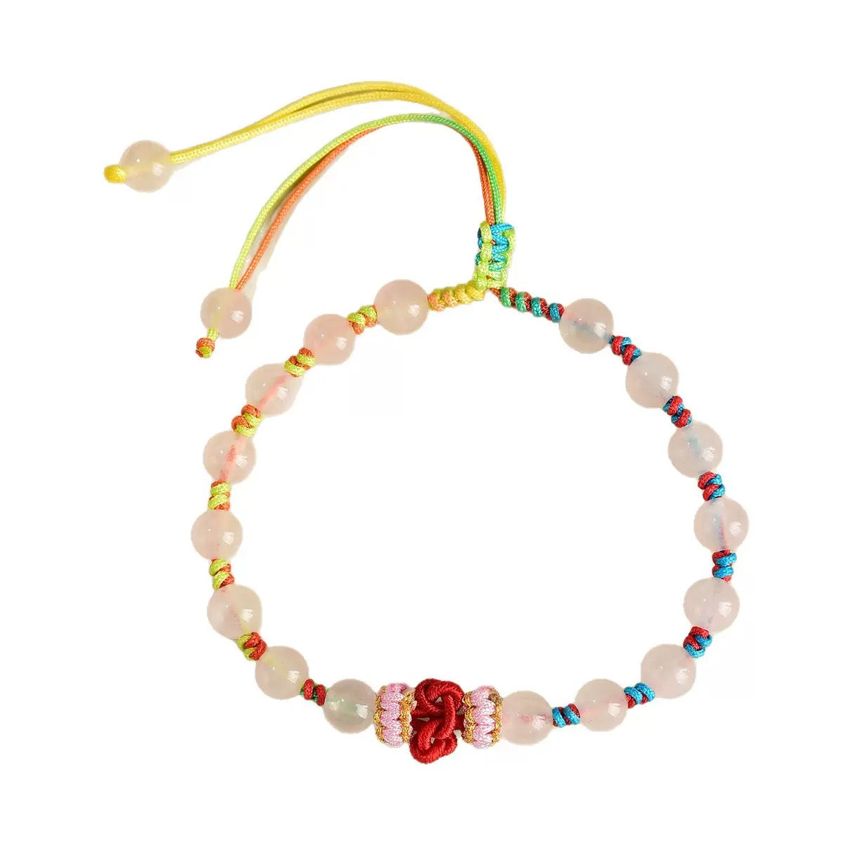 Rose Quartz Wisdom Knot Bracelet