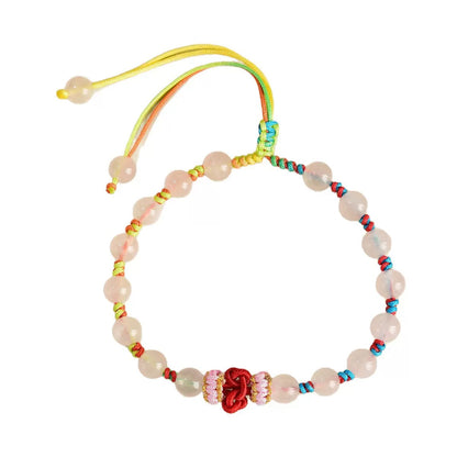 Rose Quartz Wisdom Knot Bracelet