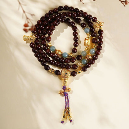 Sandalwood Jade Harmony Wrap Bracelet