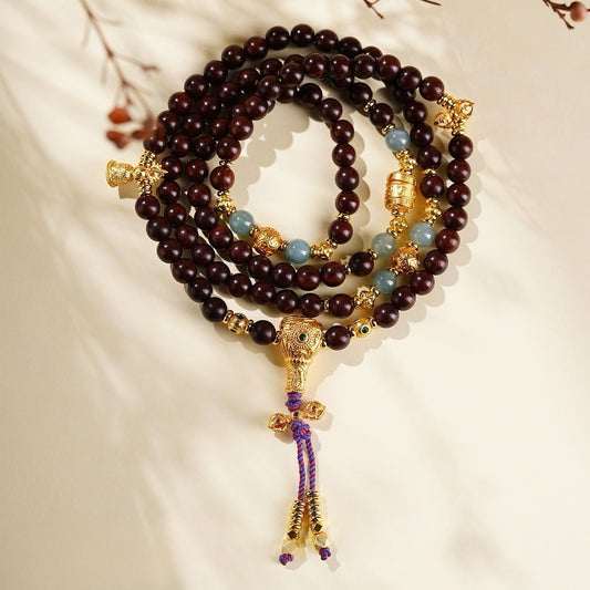 Sandalwood Jade Harmony Wrap Bracelet