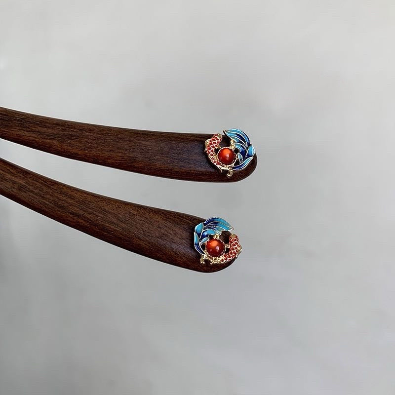 Sandalwood Koi Hair Stick