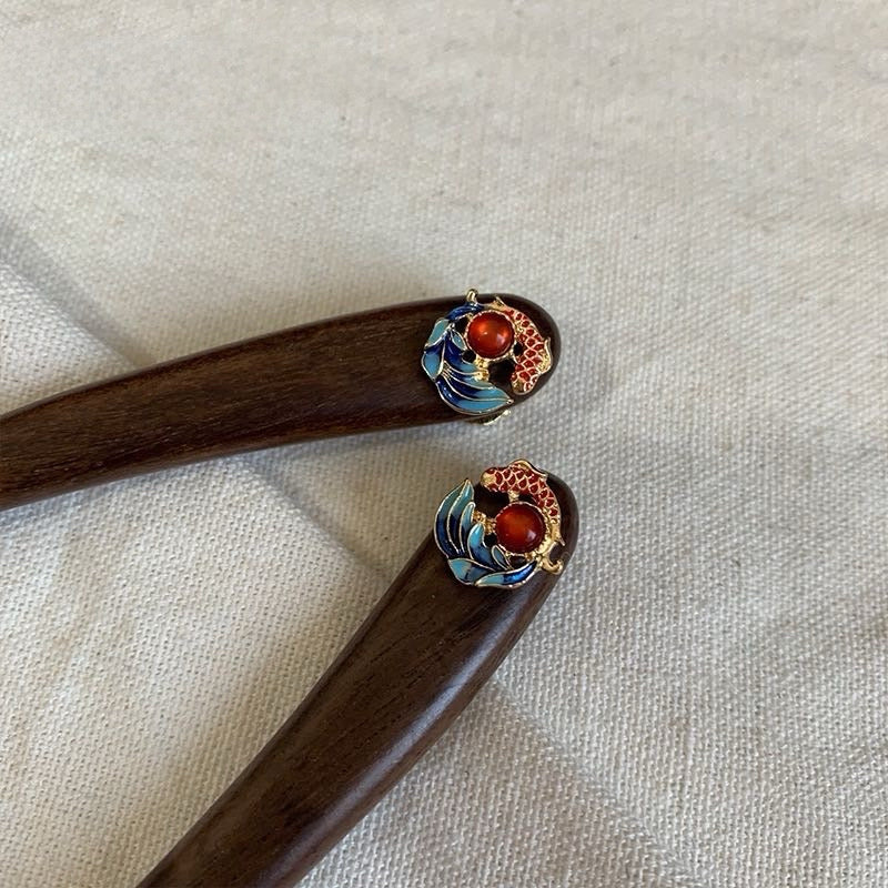 Sandalwood Koi Hair Stick