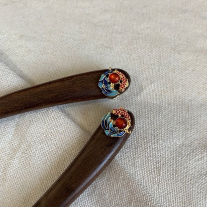 Sandalwood Koi Hair Stick