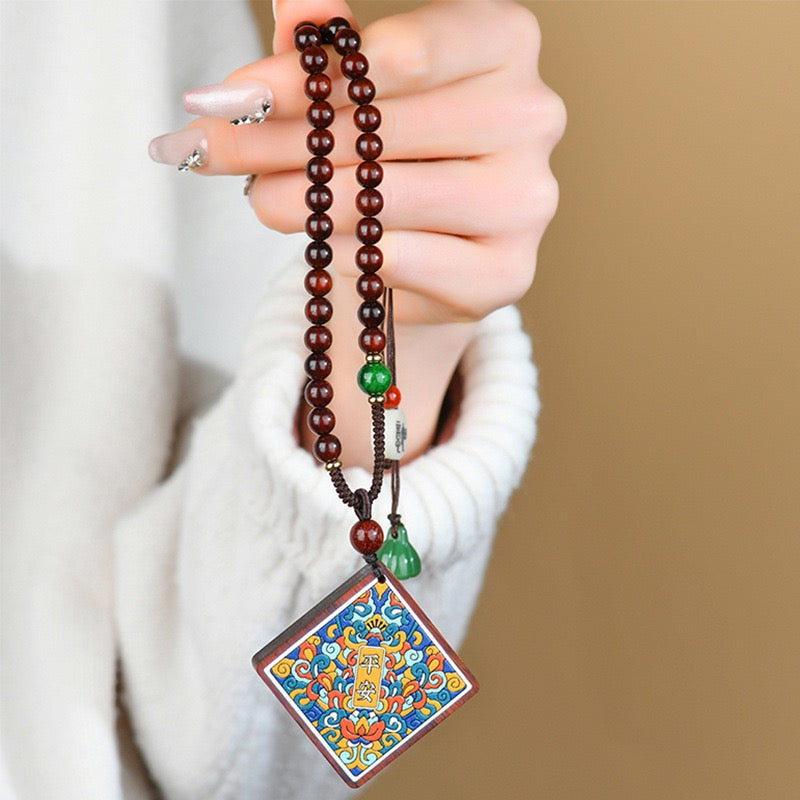 Sandalwood Peace Amulet Car Hanging