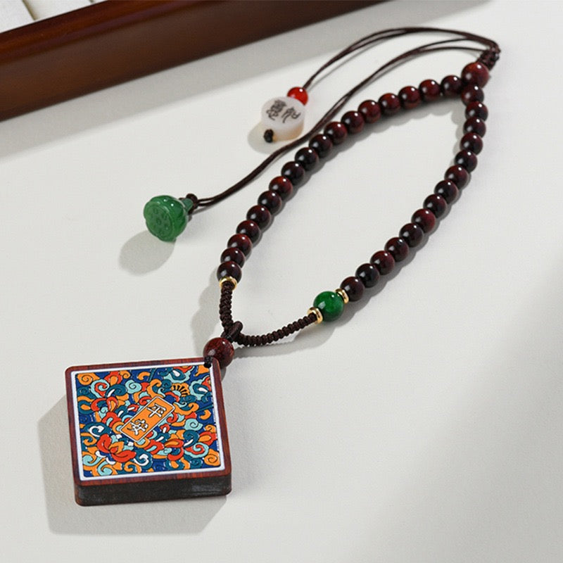 Sandalwood Peace Amulet Car Hanging