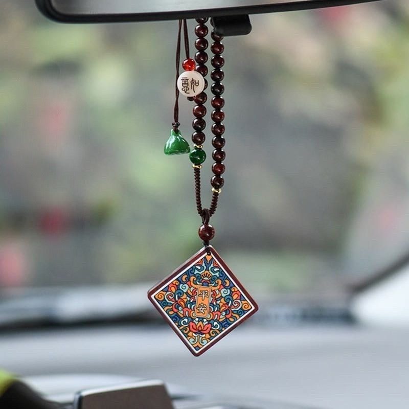 Sandalwood Peace Amulet Car Hanging