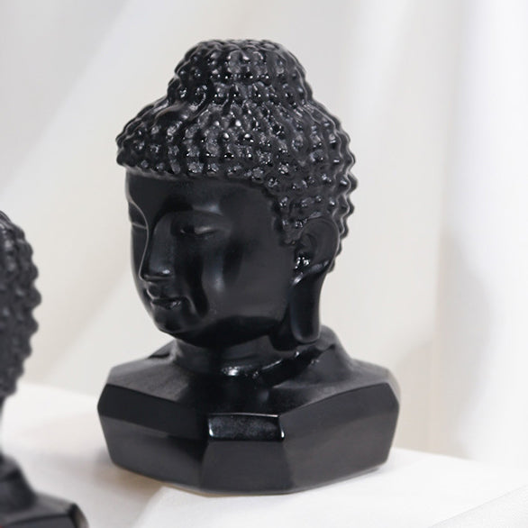 Fortune & Karma Serenity Obsidian Buddha Head
