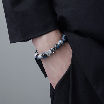 Silver-plated wealth Pixiu bracelet