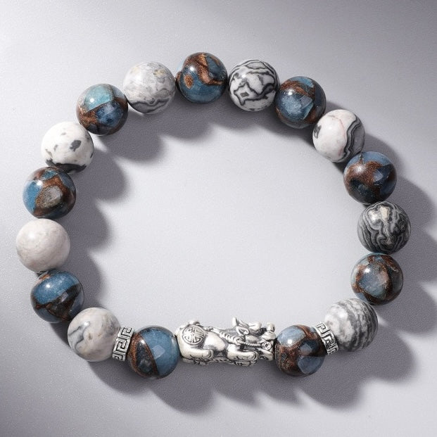Silver-plated wealth Pixiu bracelet