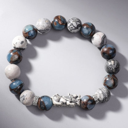Silver-plated wealth Pixiu bracelet