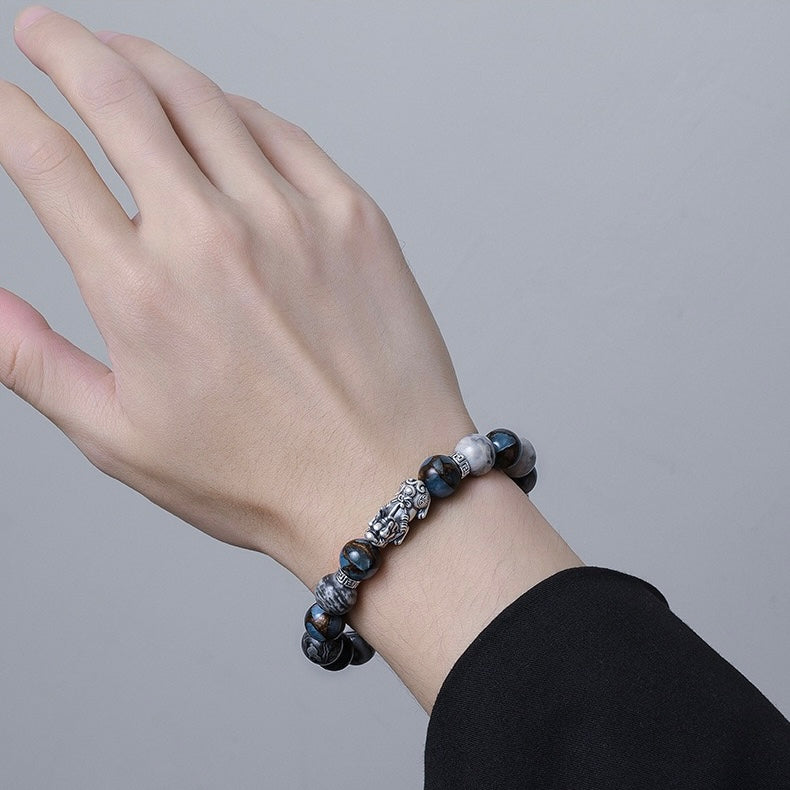 Silver-plated wealth Pixiu bracelet