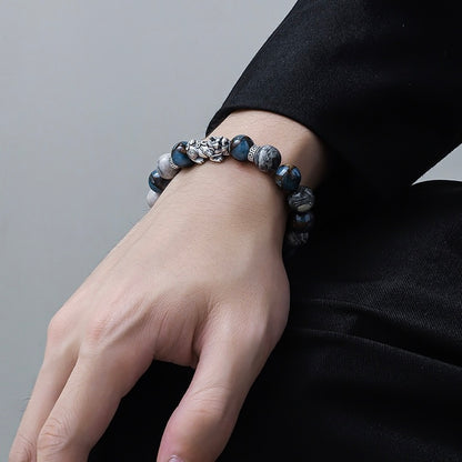 Silver-plated wealth Pixiu bracelet