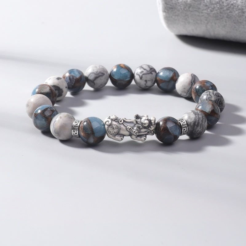 Silver-plated wealth Pixiu bracelet