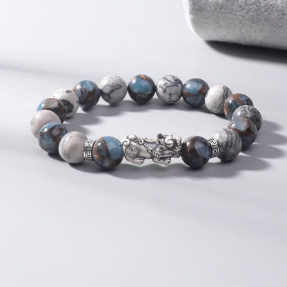 Silver-plated wealth Pixiu bracelet