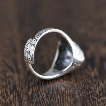 Silver Cat Guardian Ring