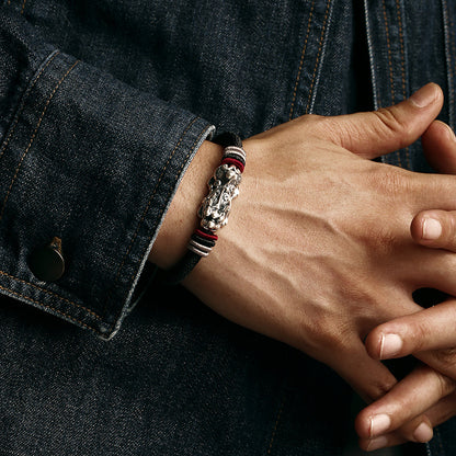 Silver Pixiu Vajra Knot Fortune Bracelet