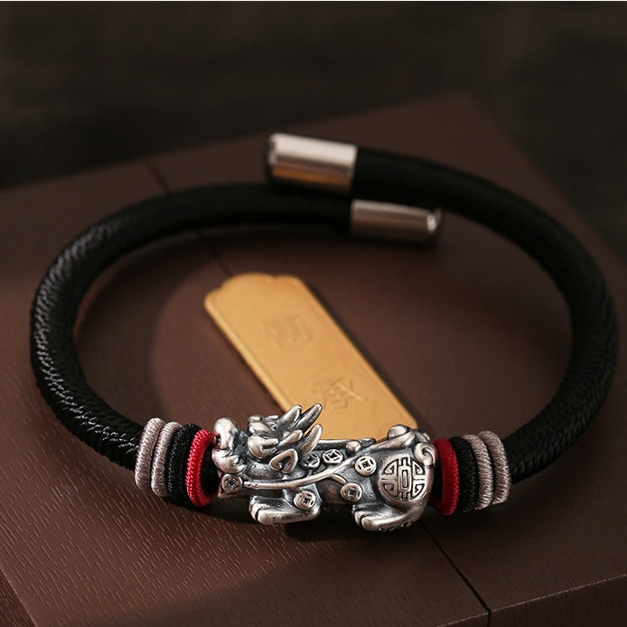 Silver Pixiu Vajra Knot Fortune Bracelet