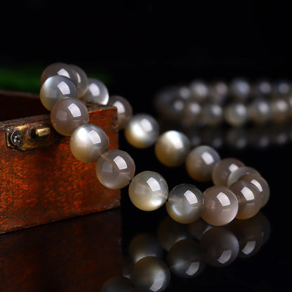 Silver Sunstone Cat Eye Bracelet