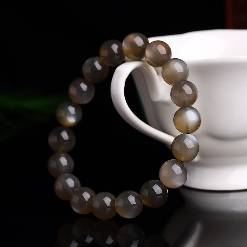 Silver Sunstone Cat Eye Bracelet