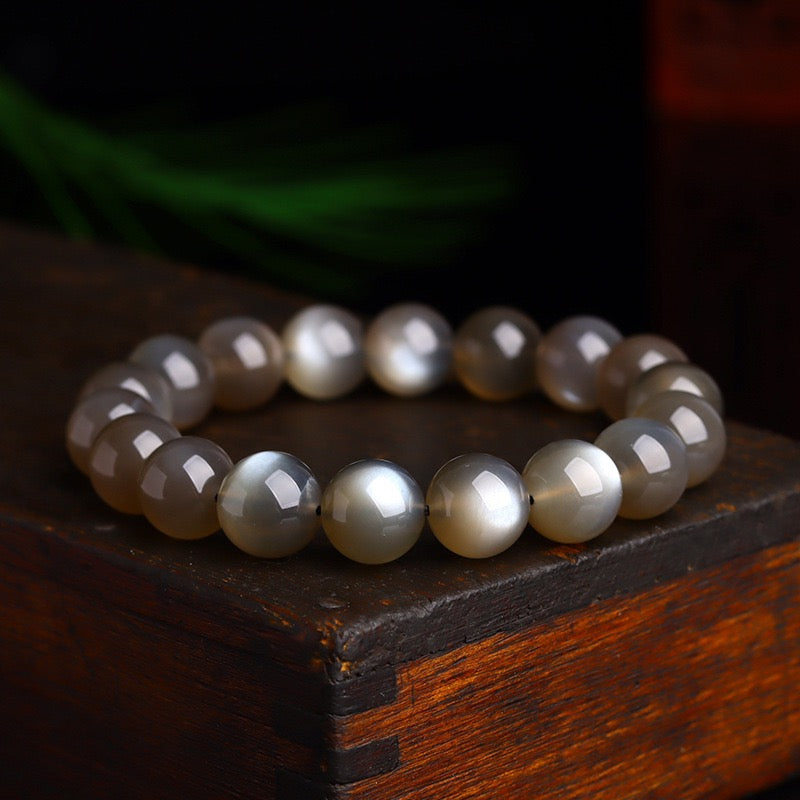 Silver Sunstone Cat Eye Bracelet