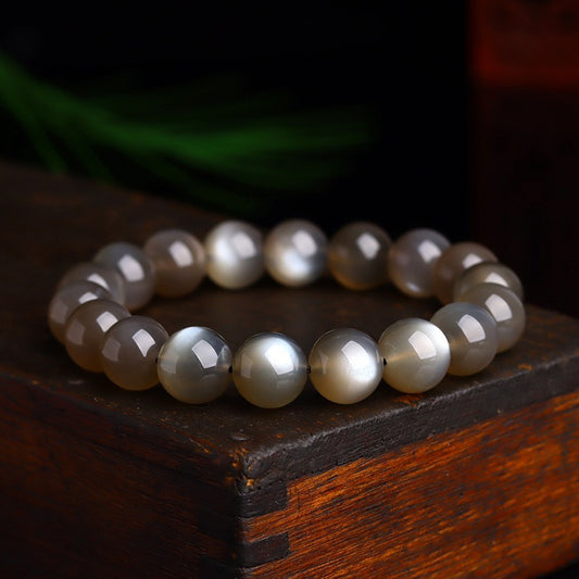 Silver Sunstone Cat Eye Bracelet