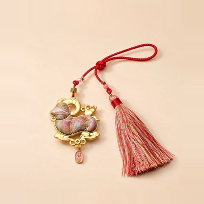 Song Brocade Five Blessings Goat Tassel Charm