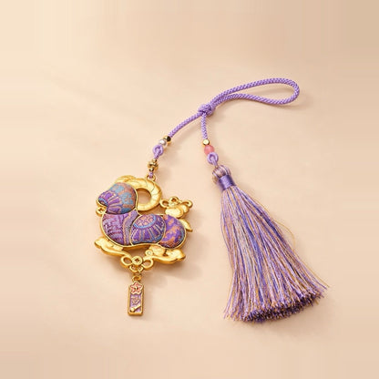 Song Brocade Five Blessings Goat Tassel Charm