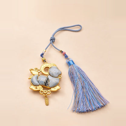 Song Brocade Five Blessings Goat Tassel Charm