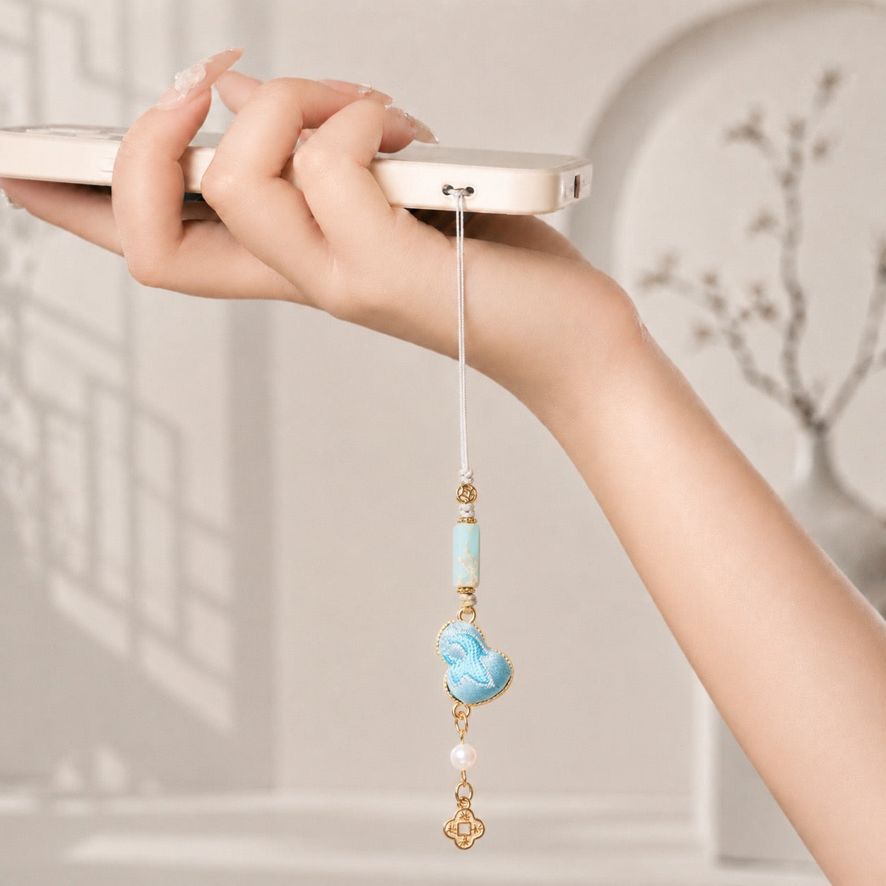 Song Brocade Lucky Gourd Hanging Charm