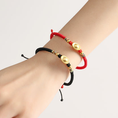Sycee Wealth Red String Bracelet