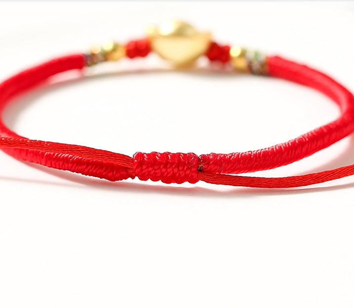 Sycee Wealth Red String Bracelet
