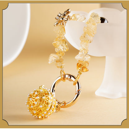 Tiger Eye Citrine Fortune Charm