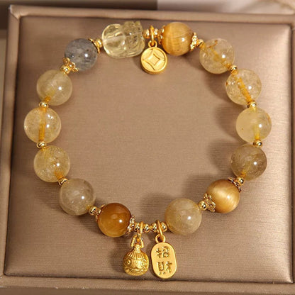 Wealth Guardian Crystal Bead Bracelet