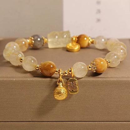 Wealth Guardian Crystal Bead Bracelet