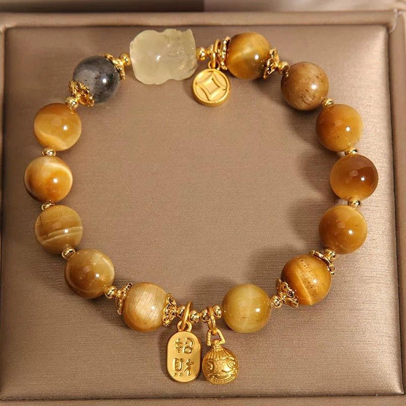 Wealth Guardian Crystal Bead Bracelet