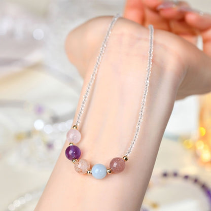White Quartz Multigem Fortune Necklace
