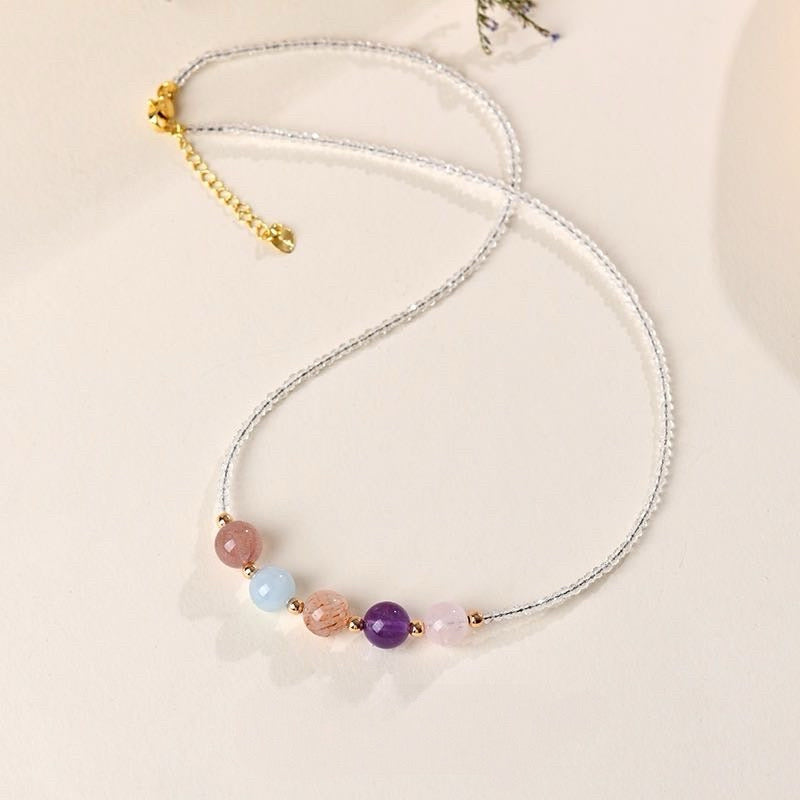 White Quartz Multigem Fortune Necklace