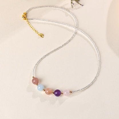 White Quartz Multigem Fortune Necklace