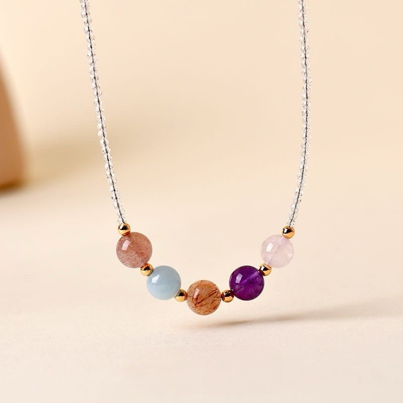 White Quartz Multigem Fortune Necklace